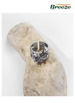 Breeze Zircon open couple ring trendy cool niche design high-end cool style couple ring  - Image 1