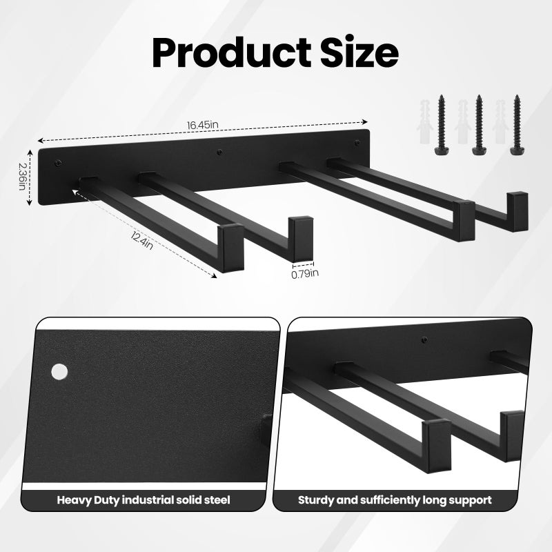 Neiteli 2 Pack Folding Chair Storage Rack,Folding Chair Rack,garage organizer wall mount,tool hangers for garage wall,Holds 240 lbs - Image 2