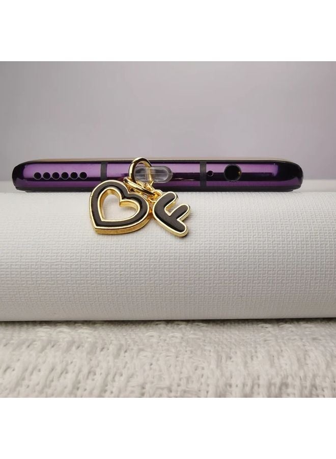 Type C Phone Dust Plug Heart Shaped Charging Port Cover Fashion Accessory Gift - Image 1