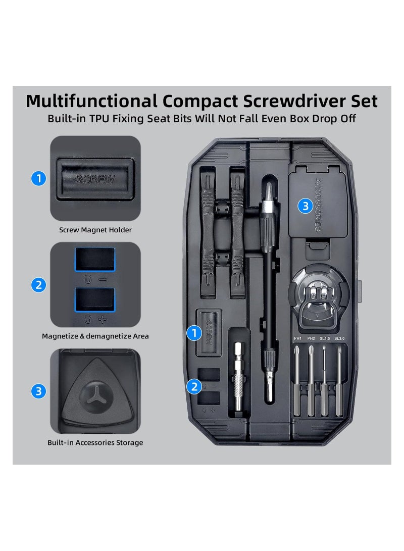 SYOSI 152 in 1 Precision Screwdriver Set, Magnetic Micro Screwdriver Set, Computer Screwdriver Kit, Laptop Repair Tool Kit, Electronic Toolkit for PC, Phone, PS5, Game Console, Glasses, Jeweler - Image 2
