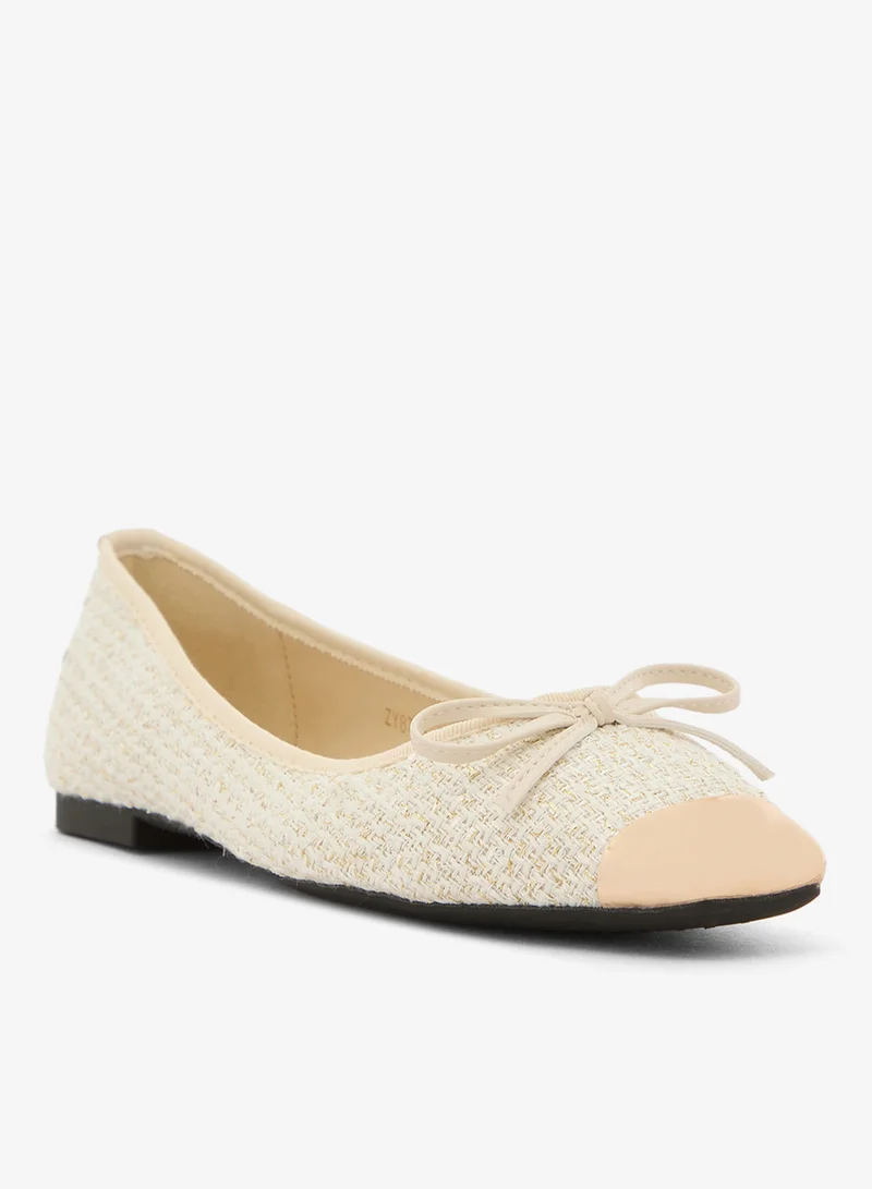 ايلا Gold Accent Two Tone Tweed Ballet Flats