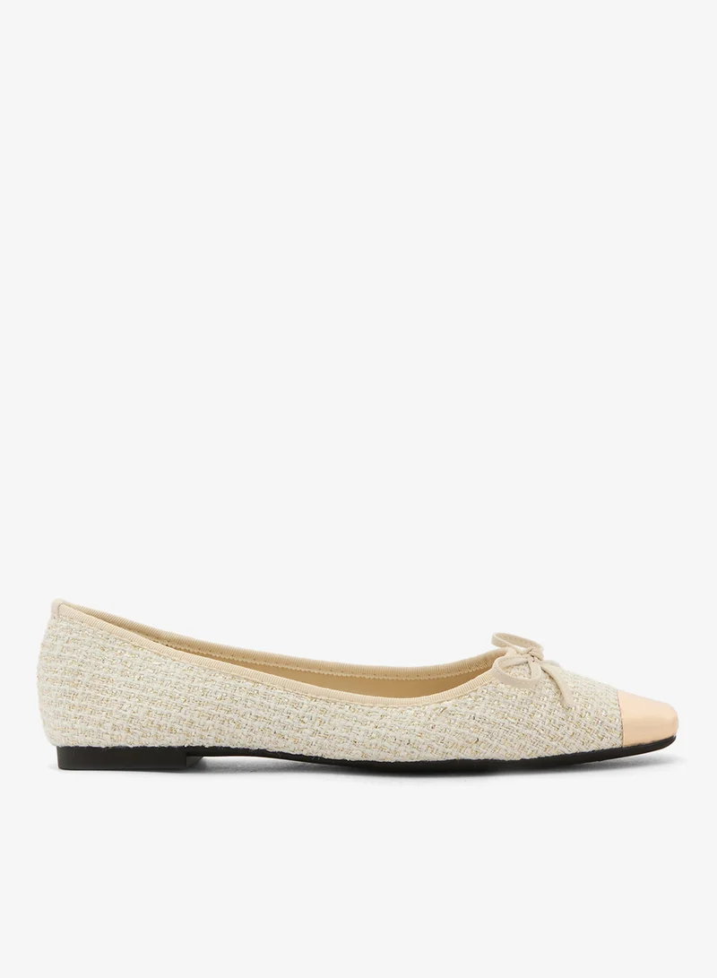 ايلا Gold Accent Two Tone Tweed Ballet Flats
