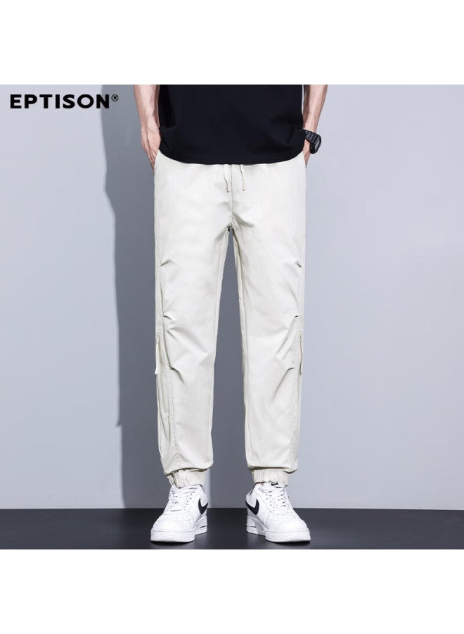 EPTISON Yipintiancheng Men's Casual Pants, Autumn Thin Loose Straight-leg Jogger Pants With Elastic Cuffs - Image 2