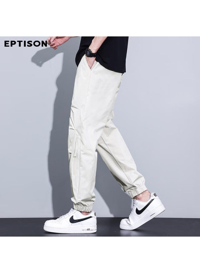 EPTISON Yipintiancheng Men's Casual Pants, Autumn Thin Loose Straight-leg Jogger Pants With Elastic Cuffs - Image 4