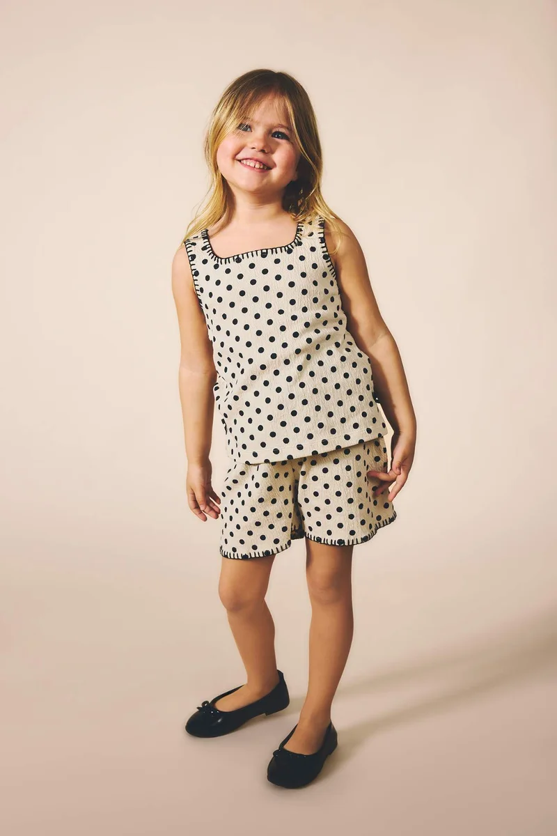 ديفاكتو Baby Girl 2 piece Regular Fit Square Collar Set
