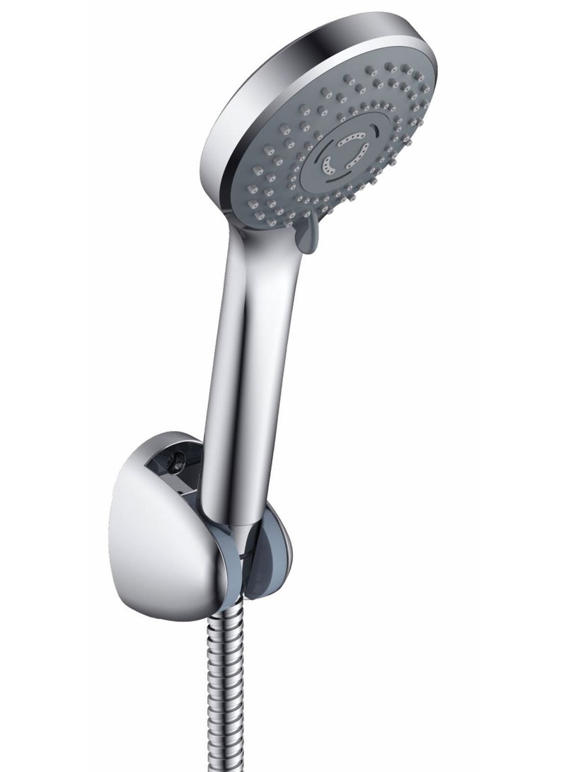Hesanit Hand Held Shower Head, Chrome Plated, 3 Spray Settings with Rain, Power Rain, Massage Jet Modes - Image 1