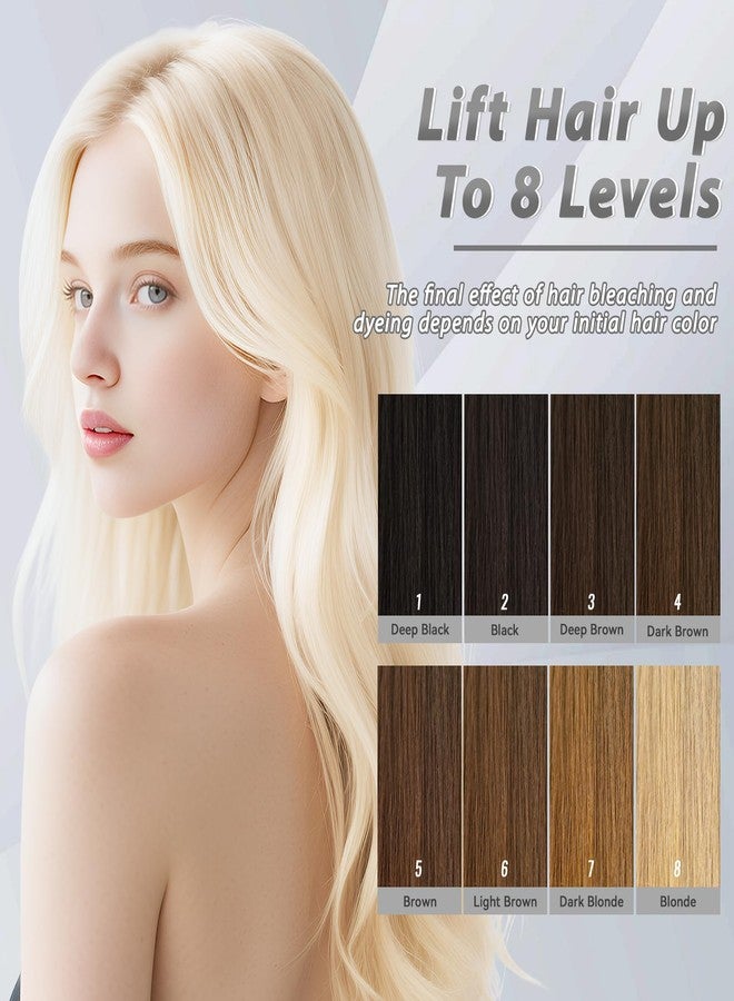 JUANCHI Gentle Cream Hair Bleach Kit, Ammonia-Free Bleach for Hair with Developer, Lifts Up to 8 Levels, No-Drip Hair Lightening Kit for Home Use - Image 3