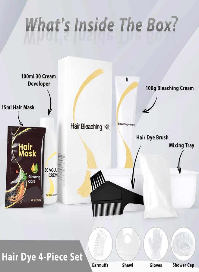 JUANCHI Gentle Cream Hair Bleach Kit, Ammonia-Free Bleach for Hair with Developer, Lifts Up to 8 Levels, No-Drip Hair Lightening Kit for Home Use - Image 2