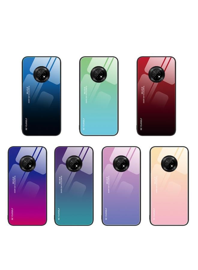 اس-توب جراب لهاتف Huawei Enjoy 20 Plus 5G، جراب زجاجي متدرج الألوان - Image 2