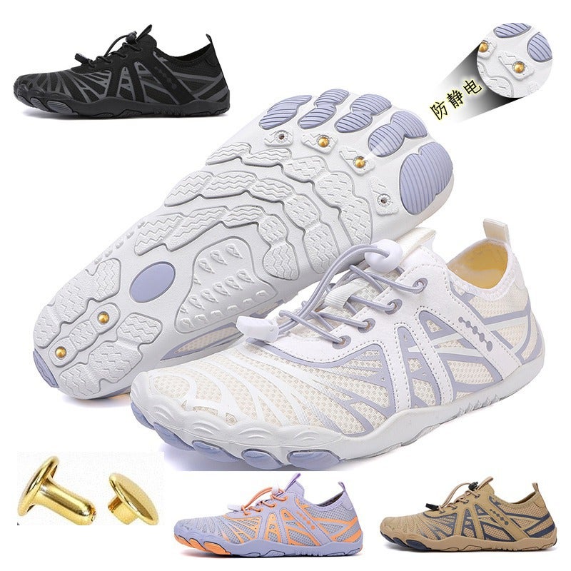 Anti-Static Studded Water Shoes Men's Five-Toe Barefoot Quick-Dry - Image 1