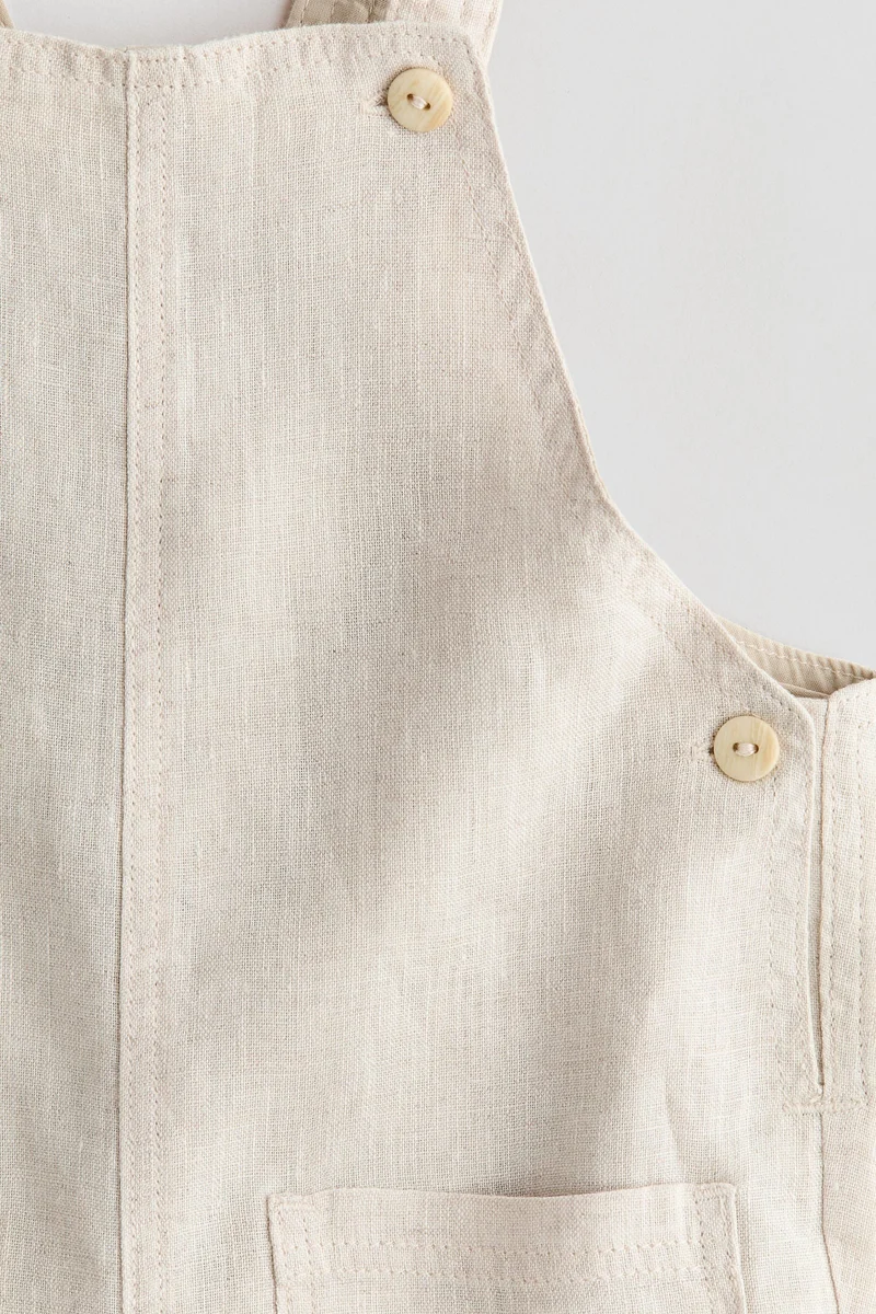 H&M Linen dungaree shorts