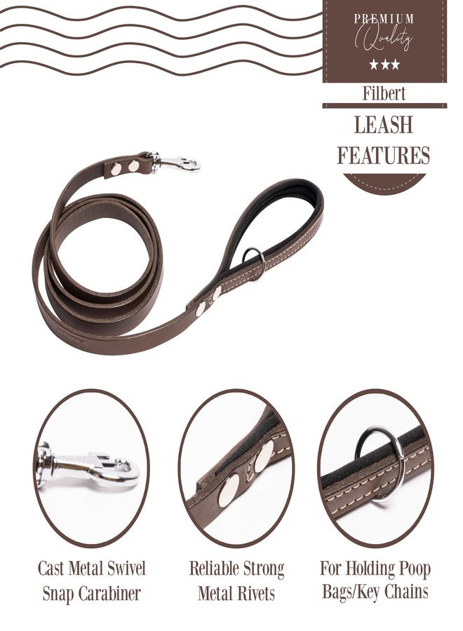 Filbert Genuine Leather Dog Leash, Strong Leather Leash for Small, Medium, Large Breed Dogs, 5.3ft, Soft and Comfortable, Durable, Heavy Duty, Brown - Image 4