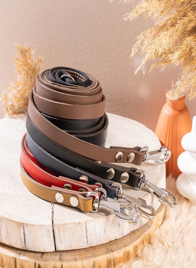 Filbert Genuine Leather Dog Leash, Strong Leather Leash for Small, Medium, Large Breed Dogs, 5.3ft, Soft and Comfortable, Durable, Heavy Duty, Brown - Image 5