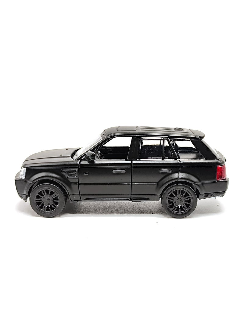 MOTORINO LAND ROVER RANGE ROVER SPORT  Die-Cast Model Car – 1:36 Scale | Pull Back Action | Opening Doors | Realistic Luxury Design | Premium Collectible Display Model for Kids & Collectors - MATTE BLACK - Image 2