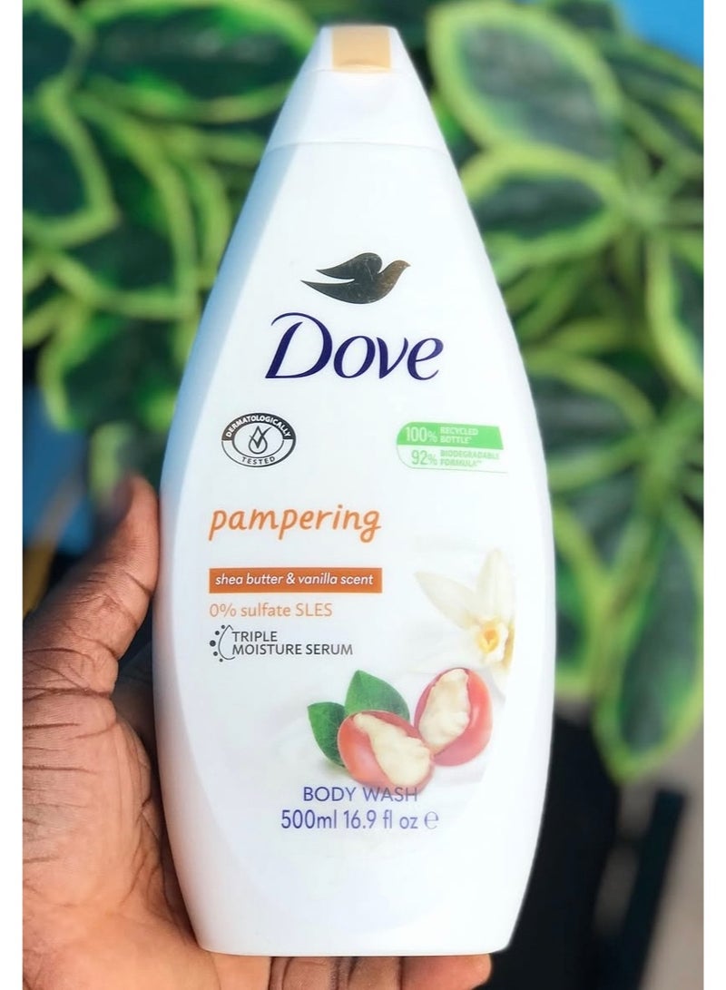 Dove pampering body wash (Shea Butter & vanilla scent) 500ml