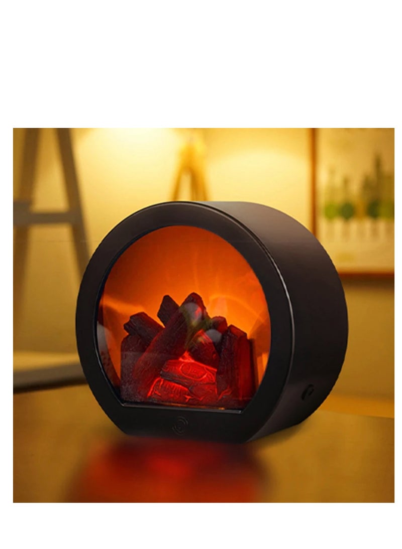 BLUE CORAL LED Flame Lantern Lamp Simulation Flame Fireplace Night Light Flameless Light USB Battery Powered Decor Courtyard Living Room Decoration  - Image 5