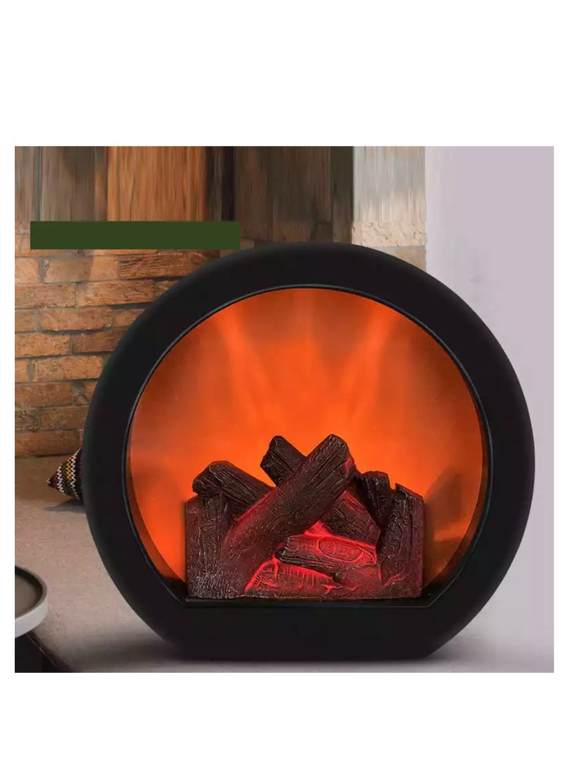 BLUE CORAL LED Flame Lantern Lamp Simulation Flame Fireplace Night Light Flameless Light USB Battery Powered Decor Courtyard Living Room Decoration  - Image 4