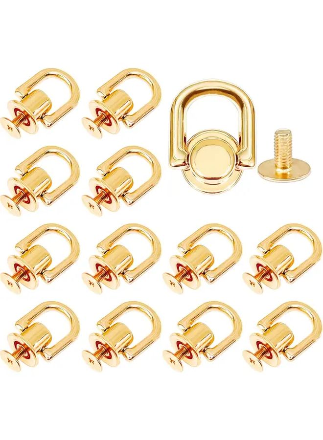 مسامير حلقات D البرونزية الدوارة للحرف الجلدية والأحزمة والحقائب وتزيين وتنظيم الصندوق DIY - Image 1