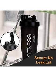 Chubs Fitness Series Protein Shaker Bottle, 100% Leak Proof Guarantee, Gym Bottle For Protein Shake/Sipper Bottle Pre Workout Bcaas, Bpa Free Material With Plastic Ball (Black, 700Ml, Pack Of 1)  - Image 2
