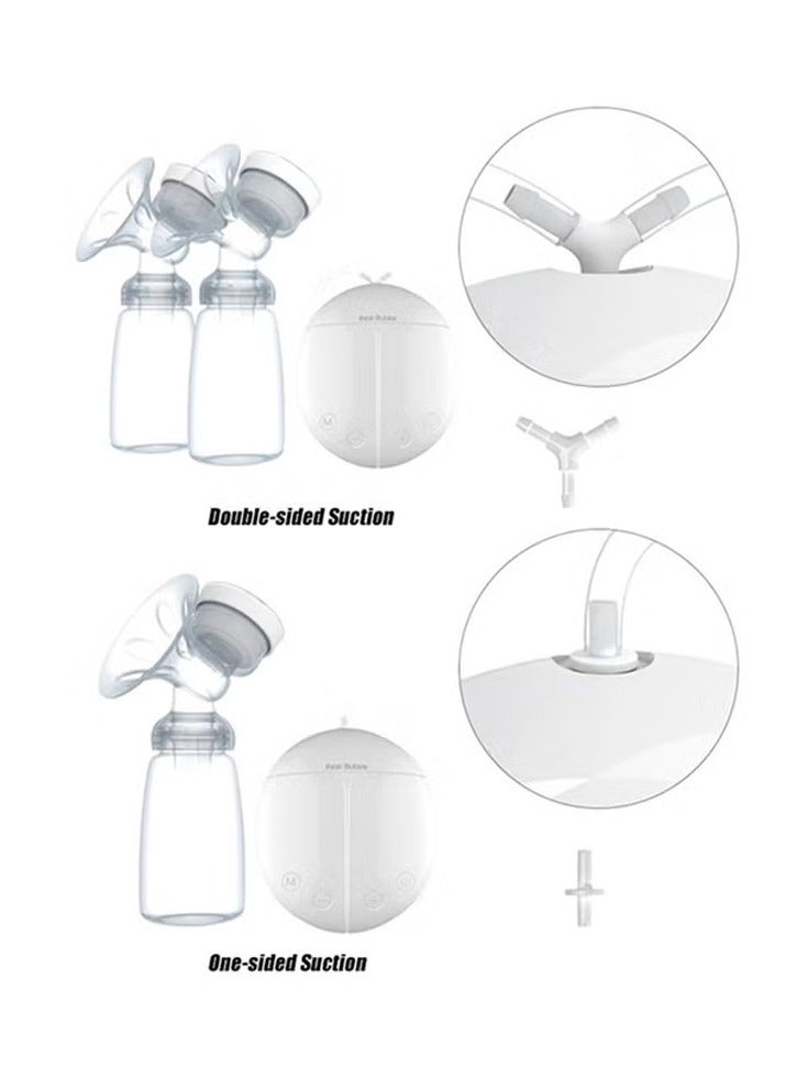 Real Bubee 2-Piece Portable Double Electric Breastfeeding Breast Pump With Baby Bottles - Image 4