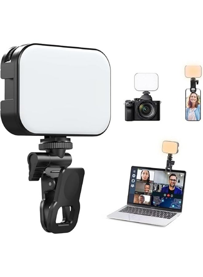 Selfie Light with Phone Clip Holder – 3 Light Modes & Adjustable Brightness – Portable Video Light for Mobile, Laptop, Zoom & TikTok Streaming - Image 1