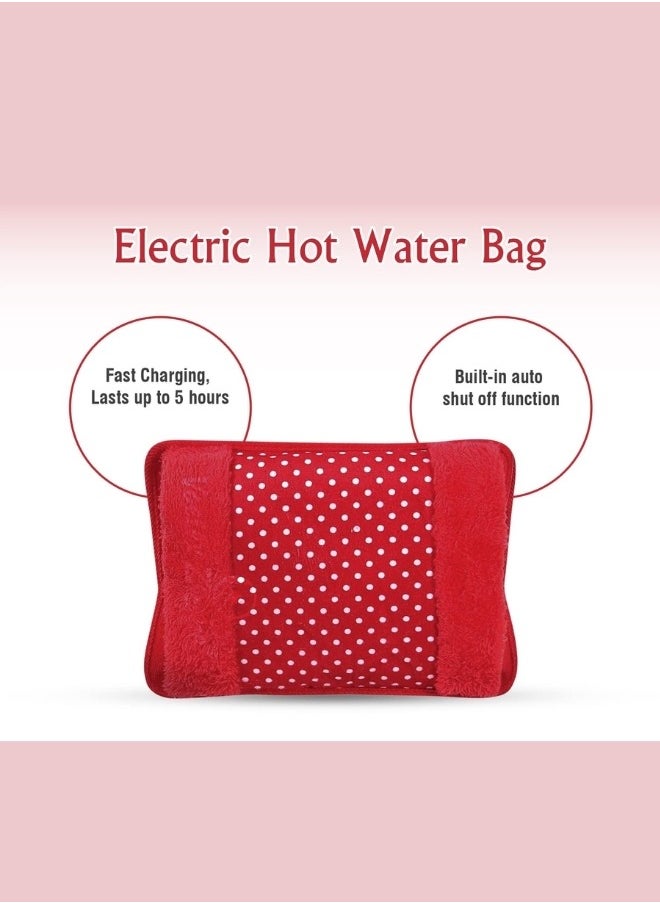 Lifenpure - electric rechargeable heating water bags for pain relief warming hand and relieve muscle aches and back pains red - Image 1