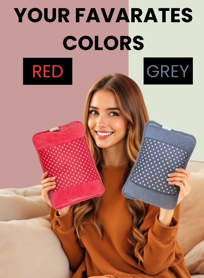 Lifenpure electric rechargeable heating water bags for pain relief warming hand and relieve muscle aches and back pains red - Image 3