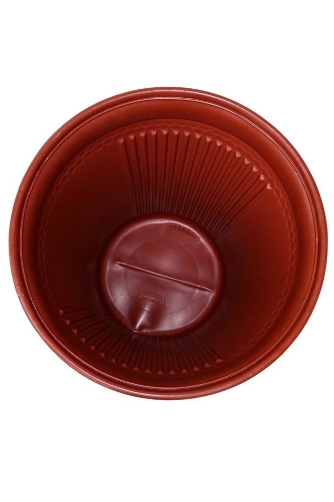 إس إن إتش vوعاء زهور بلاستيكي متين - حاويات نباتات داخلية وخارجية مزخرفة، مثالي للاستخدام في البستنة والحضانة، مقاس 18 بوصة - لون بني - Image 4