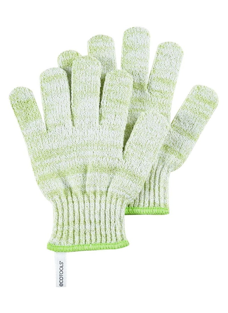 Eco Tools EcoTools Exfoliating Shower Gloves - Green  - Image 1