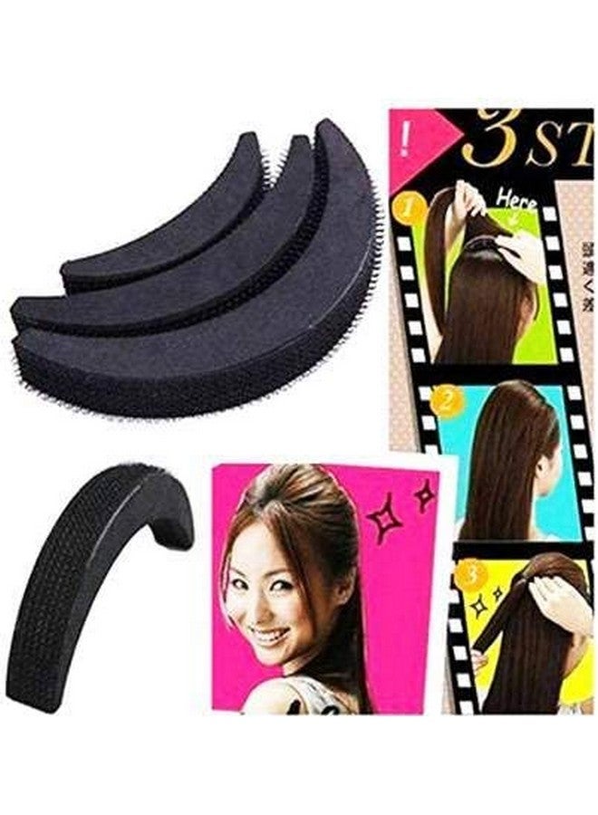 CHANDERKASH Set of 7; Hair Styling Tools Bun Maker Combo Offer Black (Combo of 12 Pieces)|Puff Juda Bun Shaper |Messy Bun Scrunchie - Image 2