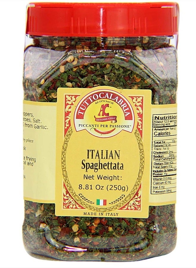 TUTTOCALABRIA Spaghetti Sauce Seasoning, Spicy Italian Spaghettata, Add oil to pan, heat, mix in seasoning, and then toss with your favorite pasta, 250g, TuttoCalabria  - Image 2