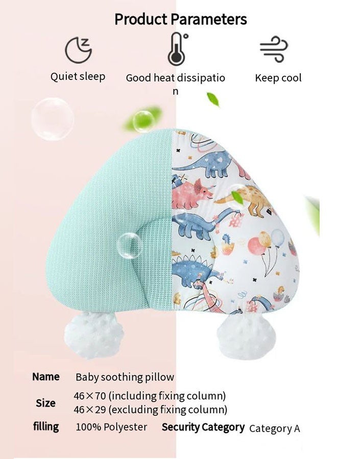 Vixplorn Baby Head Shaping Pillow, Baby and Toddler Bedding, Baby Memory Foam Pillow with Breathable Washable Protector, Suitable for 0-36 Months, Adjustable Height, with 2 Removable Fixing Columns - Image 2