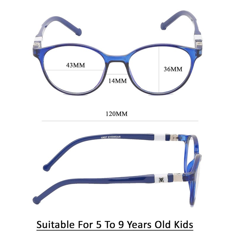 Vast Junior For Kids Age 6-10 yrs Eyeglasses For Eye Protection | Round - Image 3