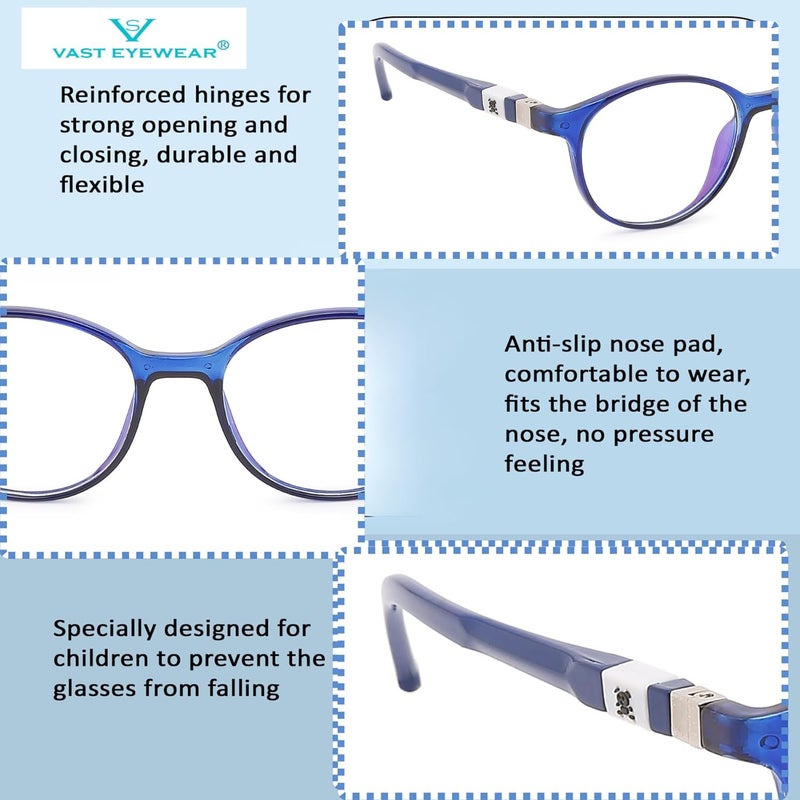 Vast Junior For Kids Age 6-10 yrs Eyeglasses For Eye Protection | Round - Image 5
