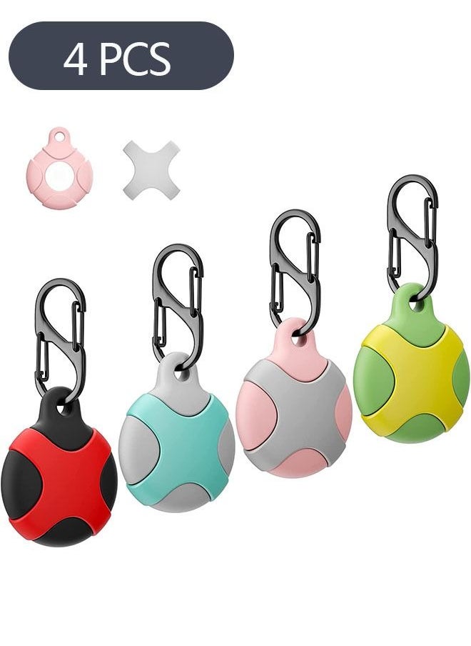 Ant 4-Piece Silicone Case for Apple Airtag with Keychain Ring, Waterproof Anti Scratch Protective Tracker AirTag Cover for Keys Luggage Backpacks  - Image 1