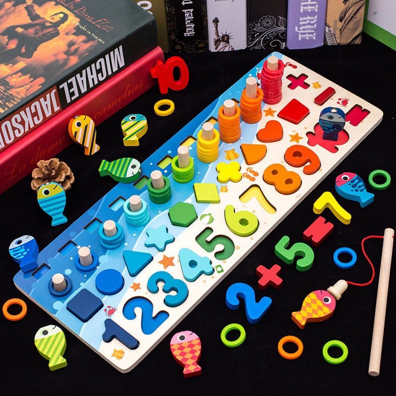 Magnetic Fishing Toys Young Children'S Intelligence Development Digital Assembled Building Blocks Enlightenment Early Education Boys And Girls - Image 2
