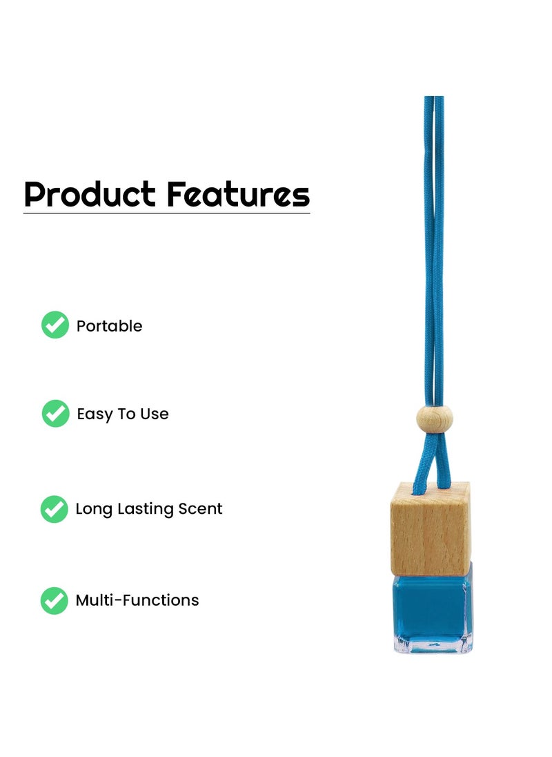 Generic - Ocean Fragrance Hanging Air Freshener with Wooden Cap – Long-Lasting Scent, Adjustable Cordb, - Image 1