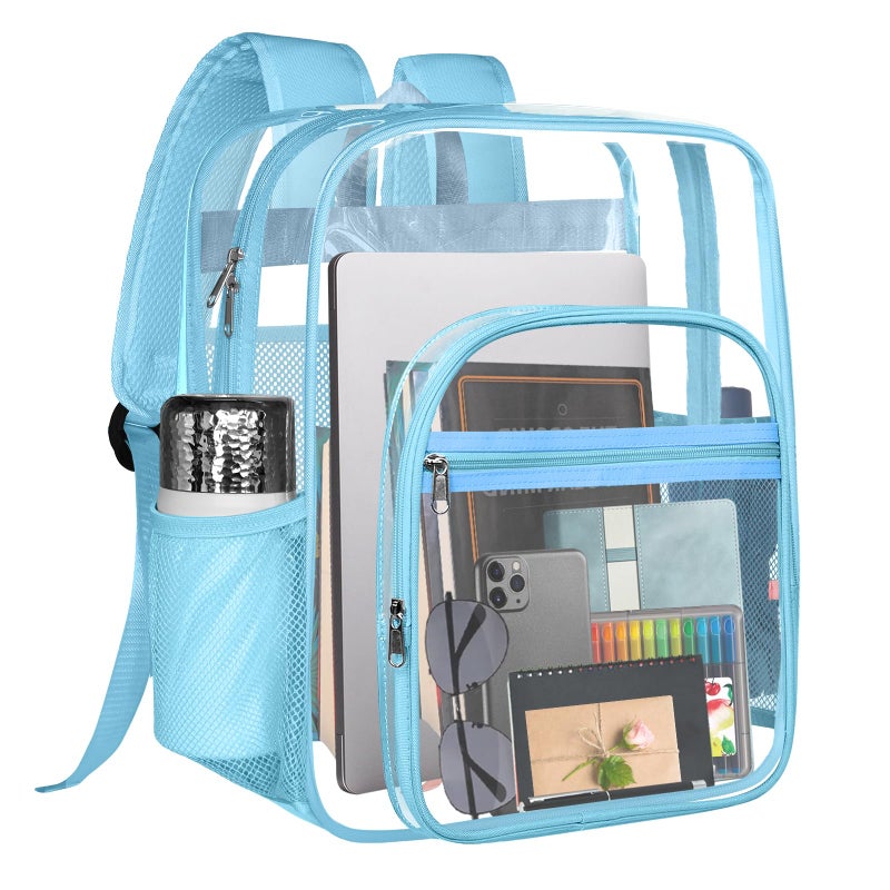 SDFGHG Clear Backpack,Sturdy Shape Heavy Duty Large Clear Backpack,Casual Daypacks (Blue) - Image 1