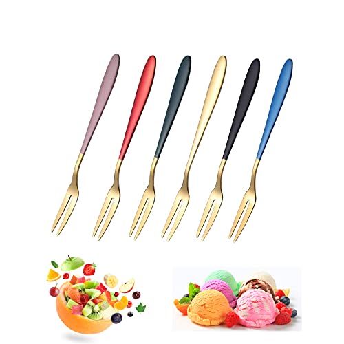 SHIDHMI Stainless Steel Fork Set for Dessert Cake Fruit Salad Appetizer, Small Food-Grade Pastry Forks Mirror Polished Reusable, Dishwasher Safe Silver Metal Forks for Home Kitchen Party Pack of 4 - Image 1