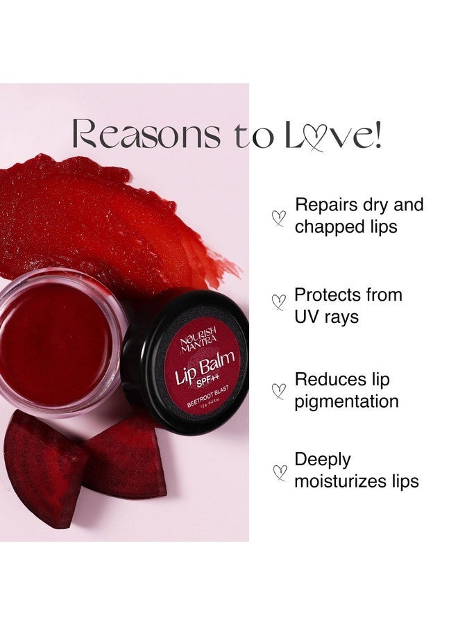 Nourish Mantra Beetroot Blast Lip Balm with SPF | Made with Olive oil, Shea Butter, Vitamin E and Avocado Oil | For Dry, Chapped & Dark Lips | Best for Both Women and Men | 12g (Pack of 3, Beetroot) - Image 5