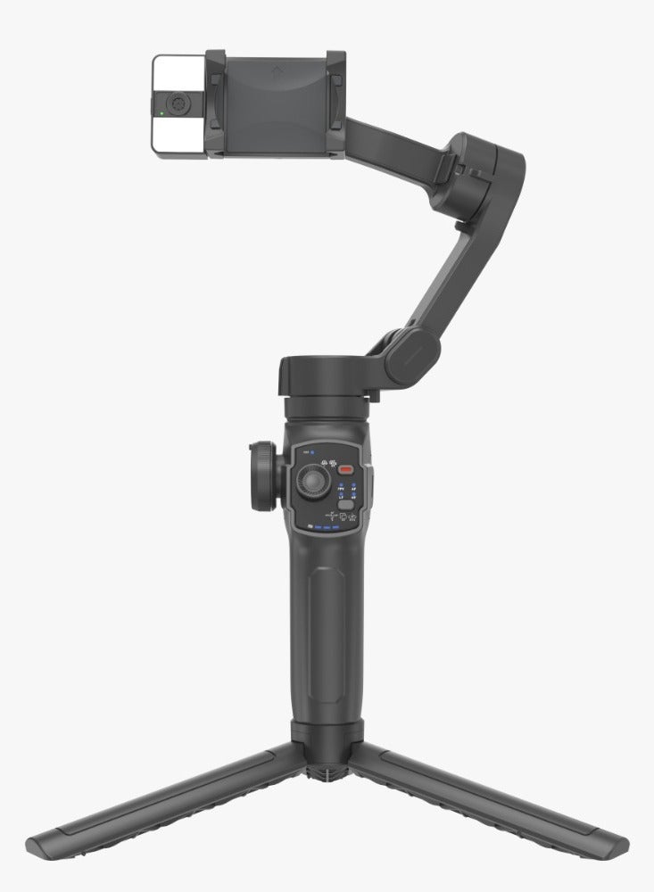 porodo 3-Axis AI Tracking Gimbal Stabilizer for Vlogging, Content Creation, Live Streaming & Travel, 2500mAh Battery, 170mm Extension Rod, Foldable Design, iOS & Android App, FPV Mode - Image 1