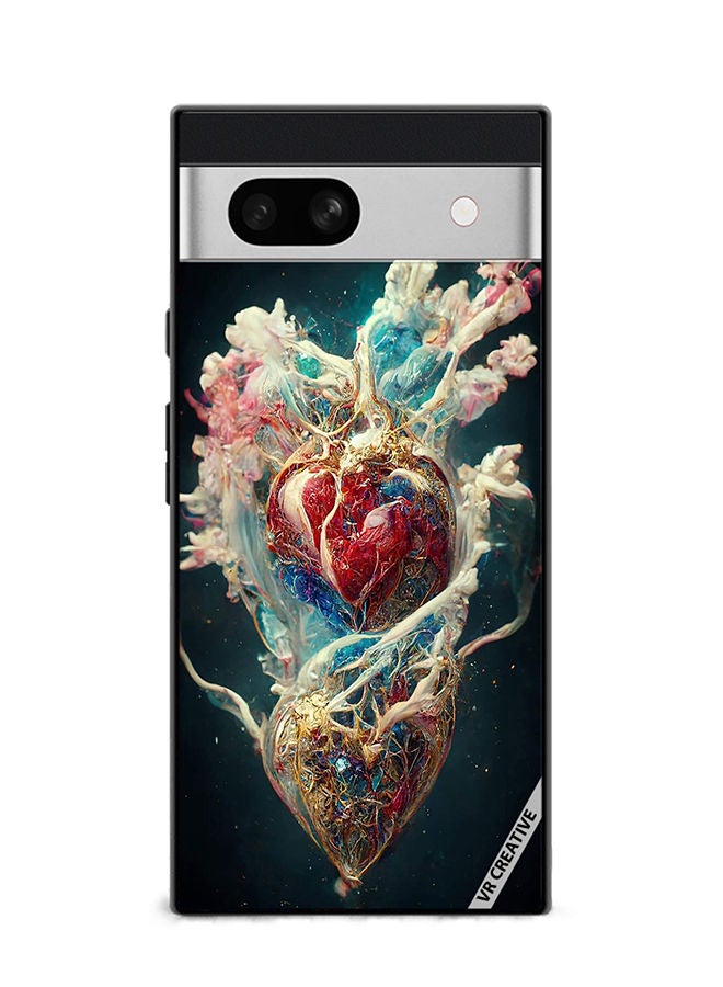 VR CREATIVE Protective Case Cover For Google Pixel 7a Digital Flesh Design Multicolour - Image 1