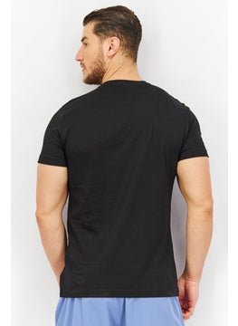 DIESEL Men Crew Neck Short Sleeves Embroidered Logo T-shirt, Black  - Image 4
