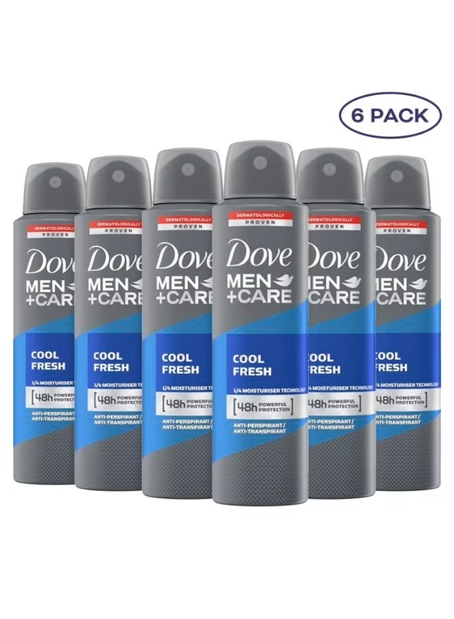 دوف بخاخ مزيل العرق ومضاد التعرق مين+كير كول فريش 250 مل (عبوة من 6 قطع) - Image 1