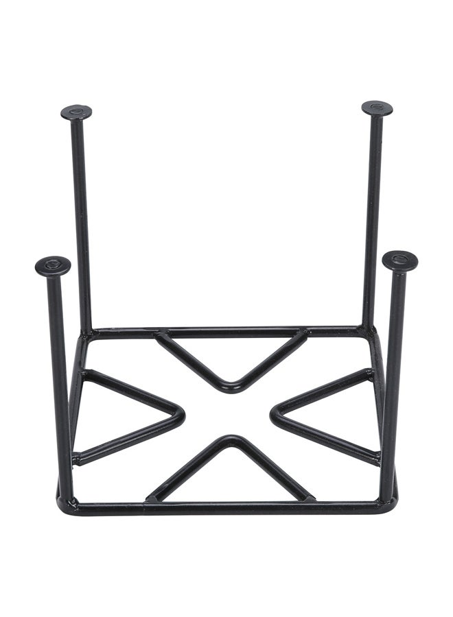 AL SANIDI Square Fire Stand, Portable mini barbecue charcoal grill for picnics, Black, Size 25*25 Cm - Image 3