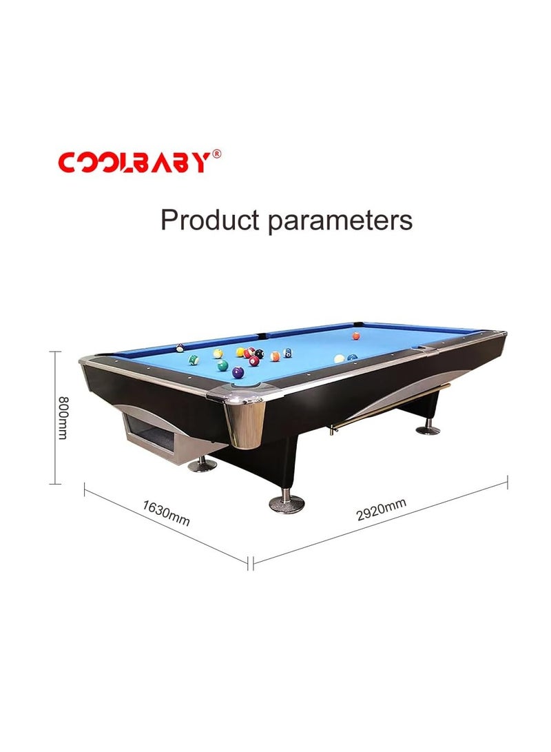 Cool Baby Style Indoor Luxury Pool Billiards Table 9ft Slate Club Pool Tables Professional Snooker & Billiard Table for Club Use Black  - Image 3