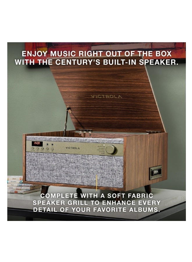 Victrola Century 6-in-1 Vinyl Record Player & Music Center -  Walnut - Image 5