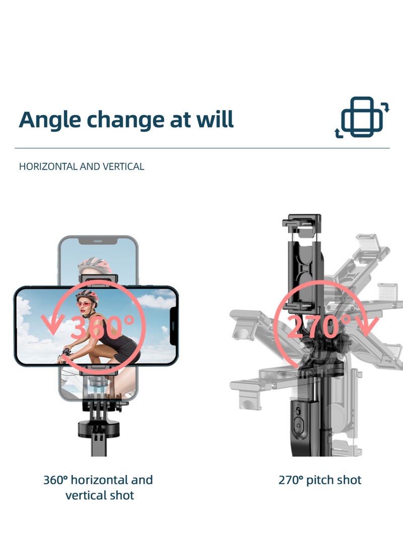 Kiboule - Selfie Stick 153 cm/60in Multi-function Selfie Stick Desktop Tripod with 6-Section Telescoping Rod 360°Rotatable Ball Head with Anti-shake Handle Phone Clip 1/4in Adapter & Remote Control - Image 1