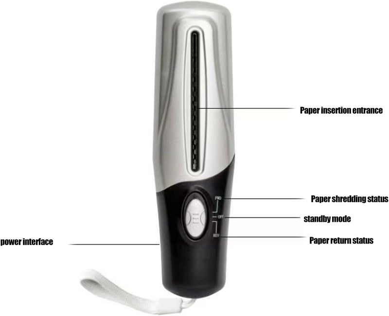 ordinarYone Portable Miniature Electric Shredders with Two USB and Battery Power for Confidential Document Destruction Home or Offic - Image 3