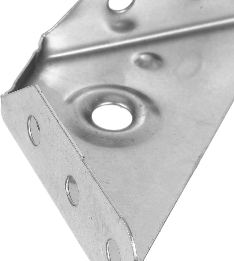Garneck 20pcs Heavy Duty Stainless Steel Angle Brackets Corner Braces for Furniture Shelf Support Cabinet Corner Connectors with Nickel Plating for Home Improvement - Image 3